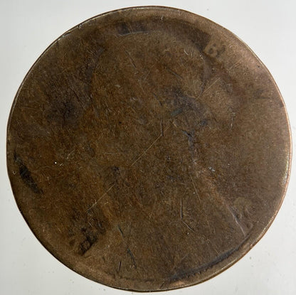 1874 Victoria One Penny Coin | Worn Grade