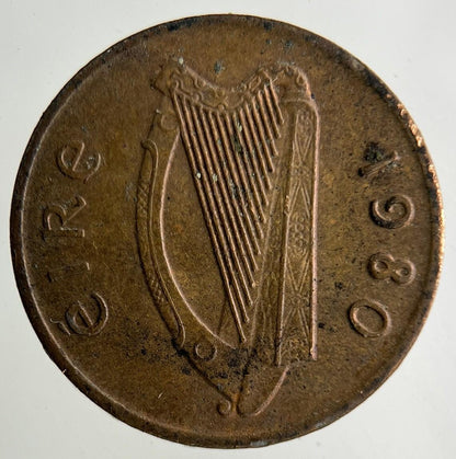 1980 Irish 1p One-Pence Coin | Fine Collectable Grade