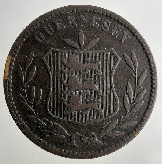 1893 Guernsey 8 Doubles Coin | Collectable Grade