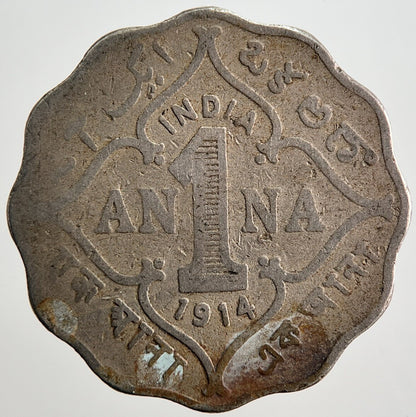 1914 India 1 One Anna Coin | Collectable Grade | a3310