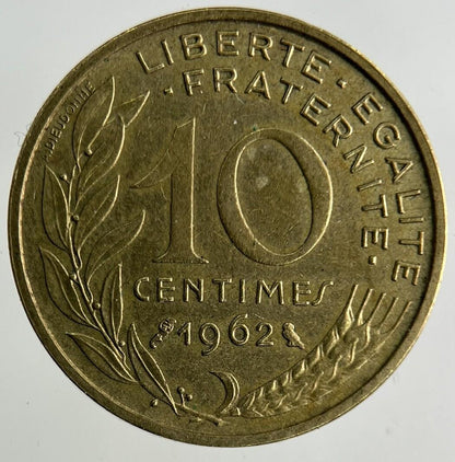 1962 France 10 Centimes Coin | Fine Collectable Grade