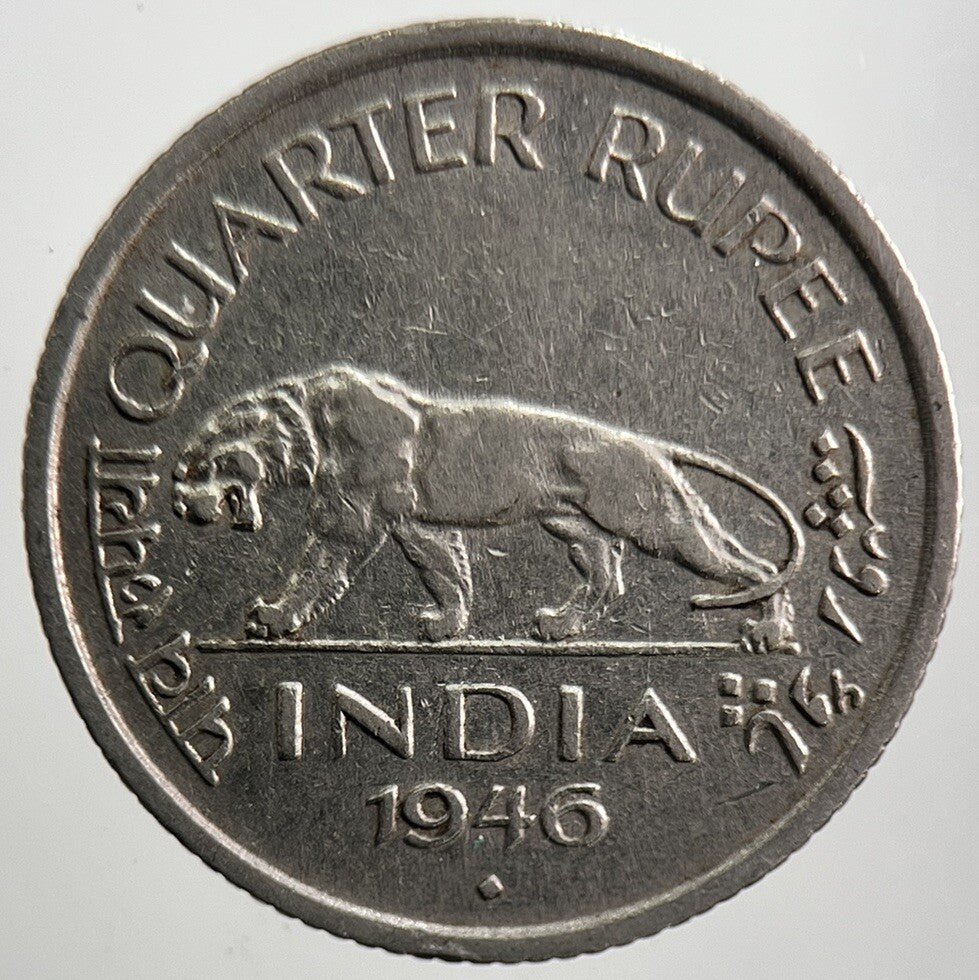 1946 India Quarter 1/4 Rupee Coin | Collectable Grade | a3346