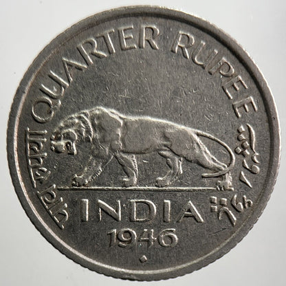 1946 India Quarter 1/4 Rupee Coin | Collectable Grade | a3346