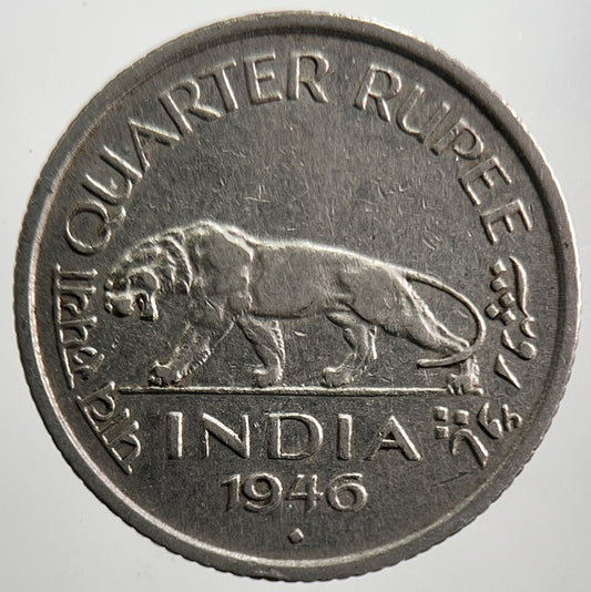 1946 India Quarter 1/4 Rupee Coin | Collectable Grade | a3346