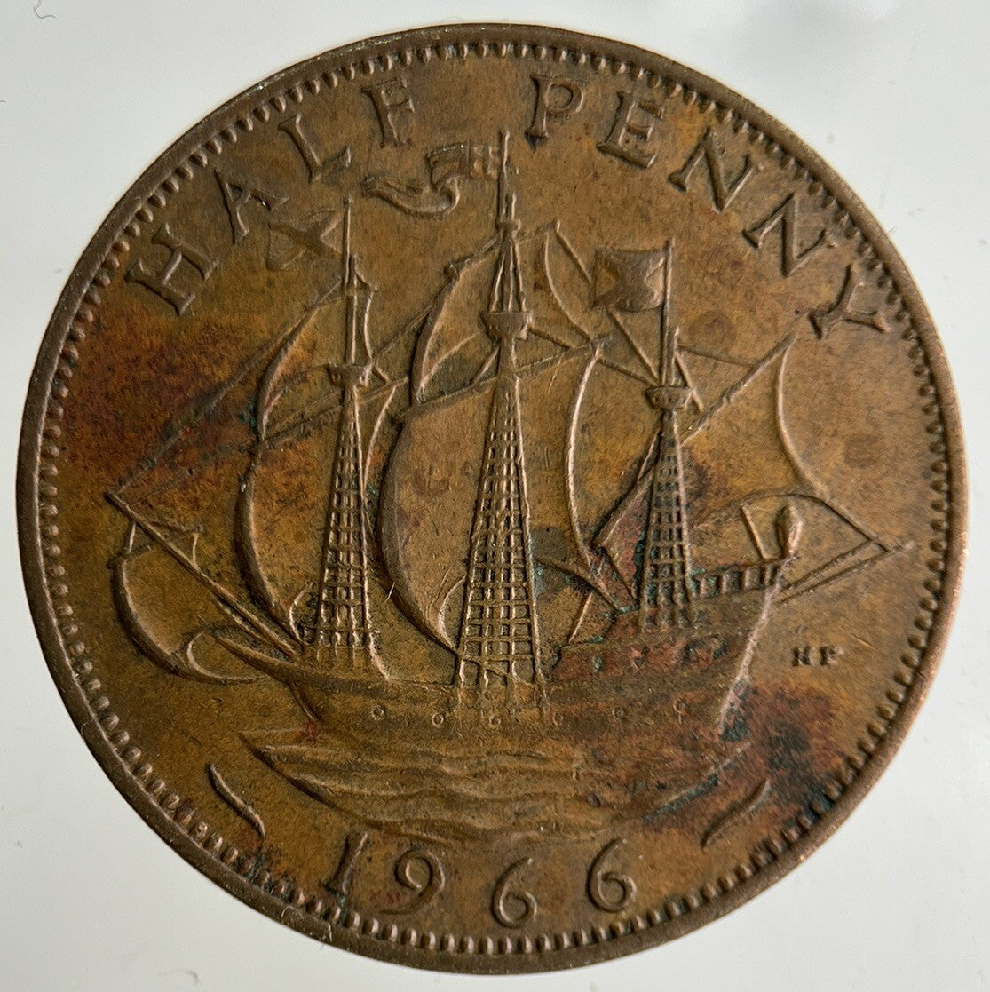 1966 Elizabeth II 2nd Half-Penny Coin | Fine Collectable Grade