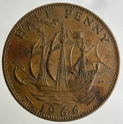 1966 Elizabeth II 2nd Half-Penny Coin | Fine Collectable Grade