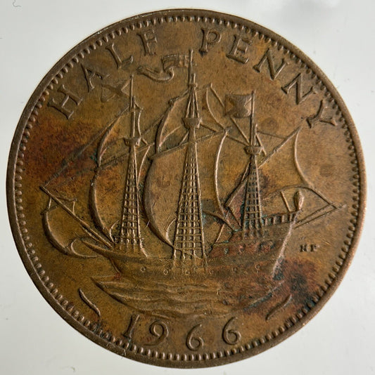 1966 Elizabeth II 2nd Half-Penny Coin | Fine Collectable Grade