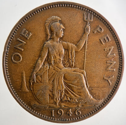 1946 George V One Penny British Coin | Fine Collectable Grade | a9844