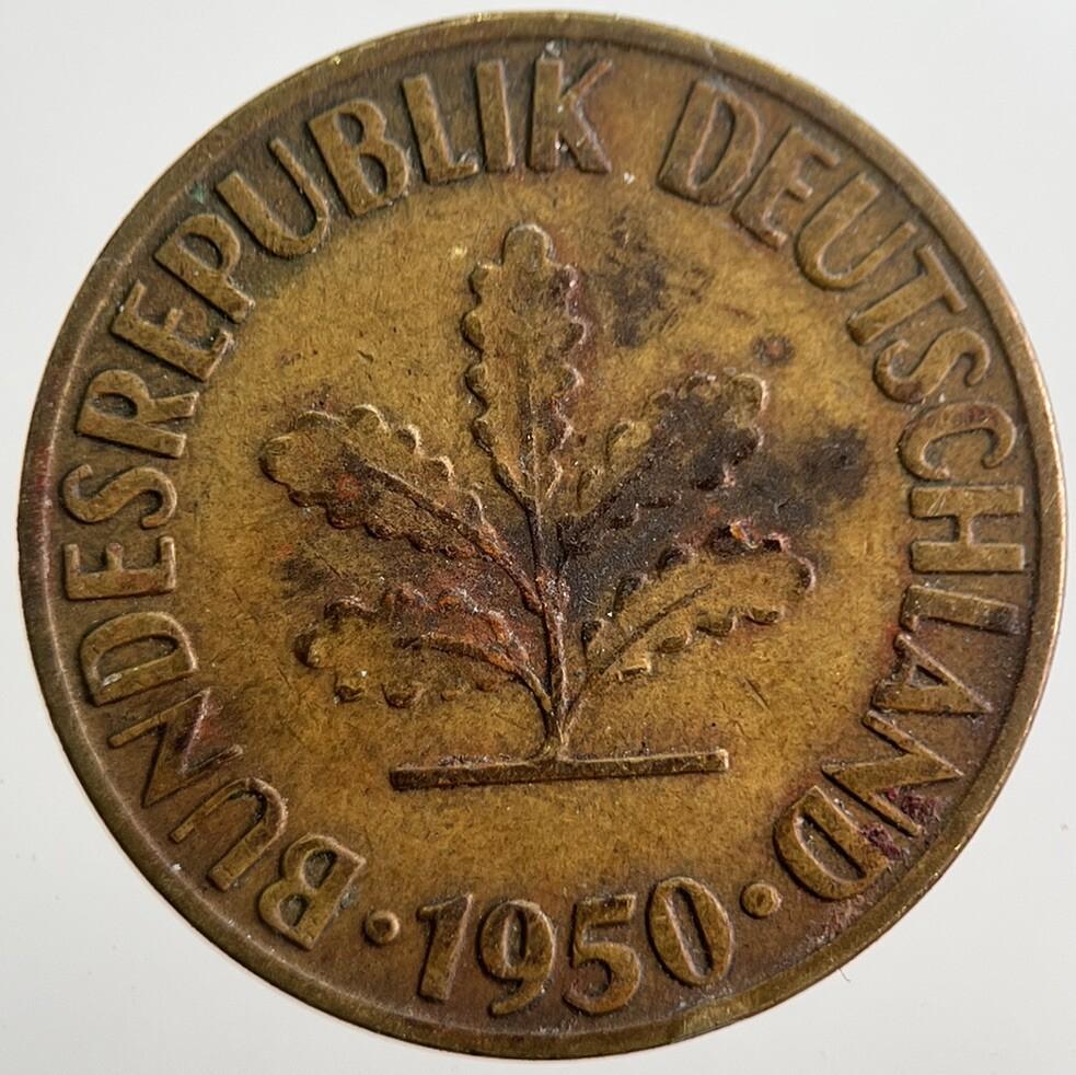 1950 Germany 10 Pfennig Coin | Collectable Grade | a7505
