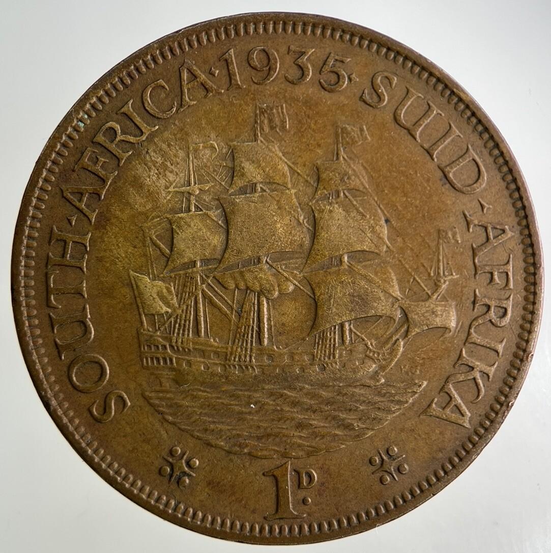 1935 South Africa One Penny Coin | Fine Collectable Grade