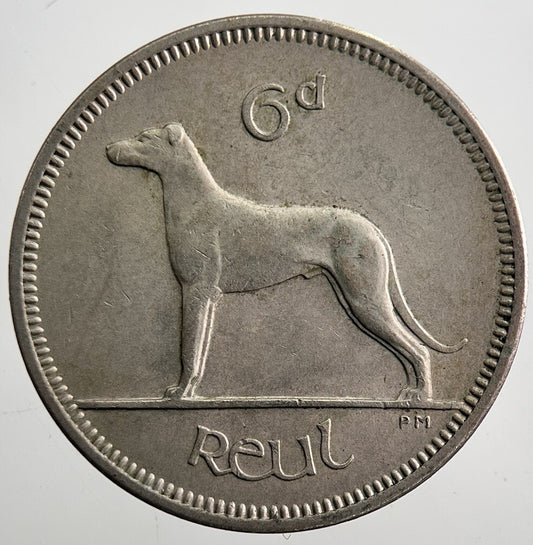 1967 Irish Dog Sixpence Coin | Very High Grade | a7460