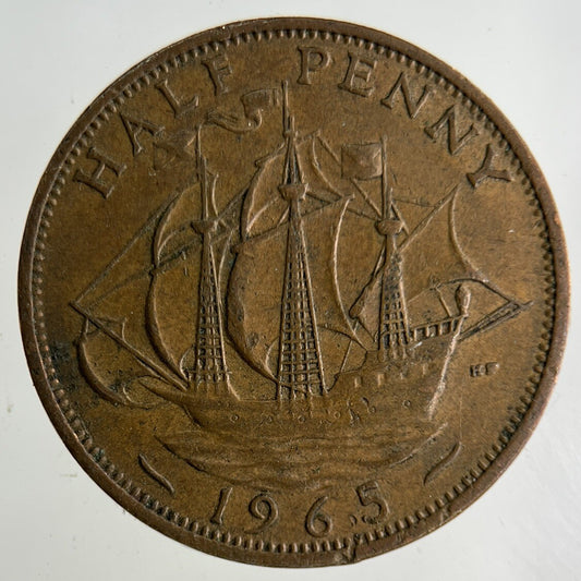 1965 Elizabeth II 2nd Half-Penny Coin | Fine Collectable Grade