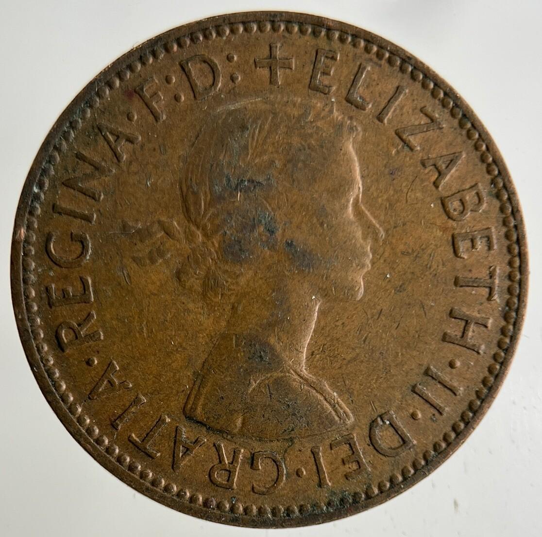 1959 Elizabeth II 2nd Half-Penny Coin | Fine Collectable Grade