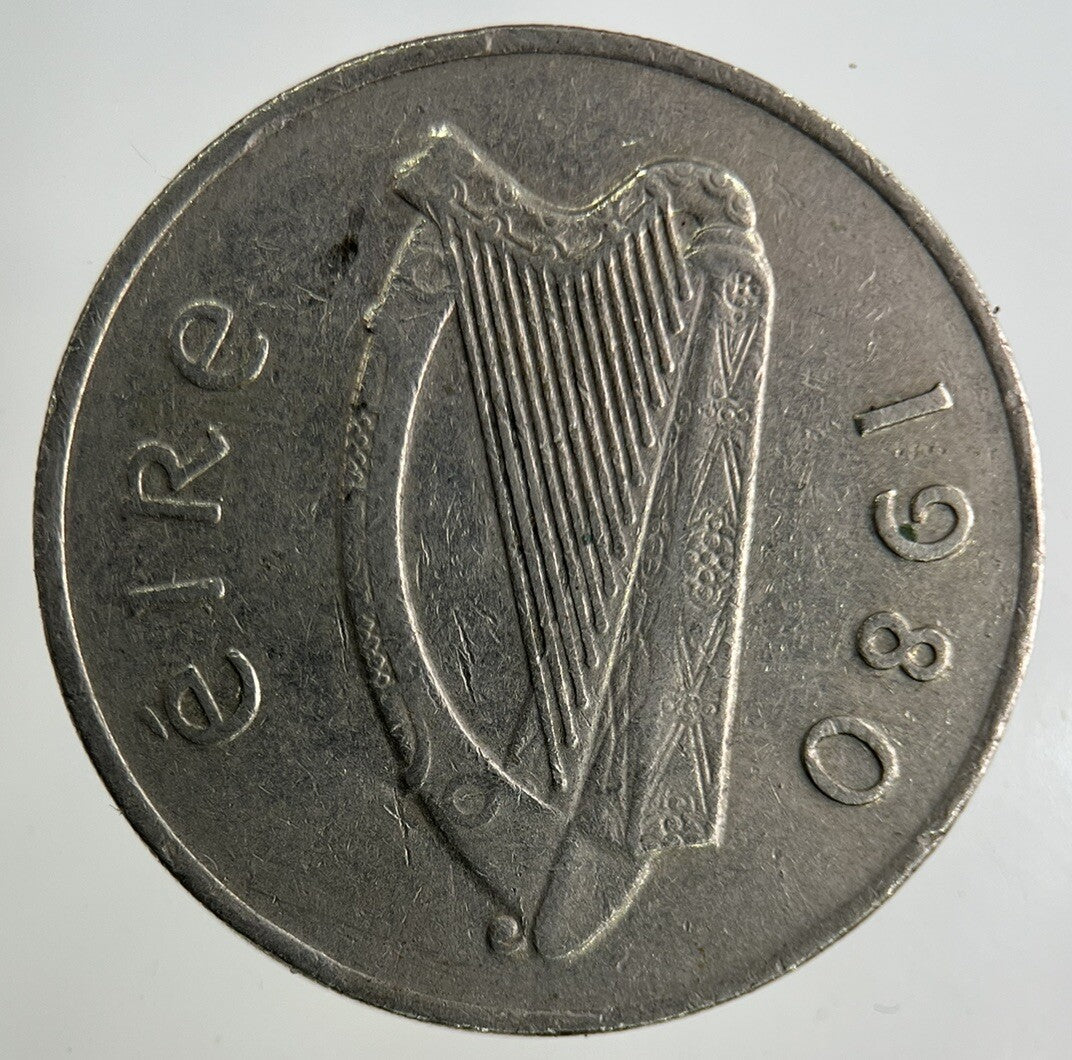 1980 Irish 10p Ten-Pence Coin | Fine Collectable Grade