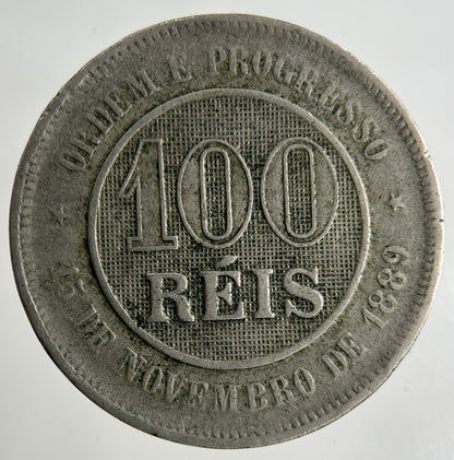 1894 Brazil 100 Reis Coin | Collectable Grade
