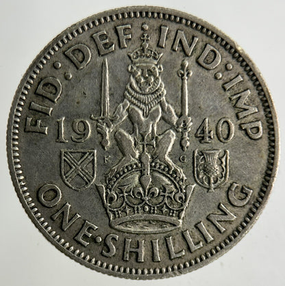 1940 George VI Shilling Silver Coin | Collectable Grade