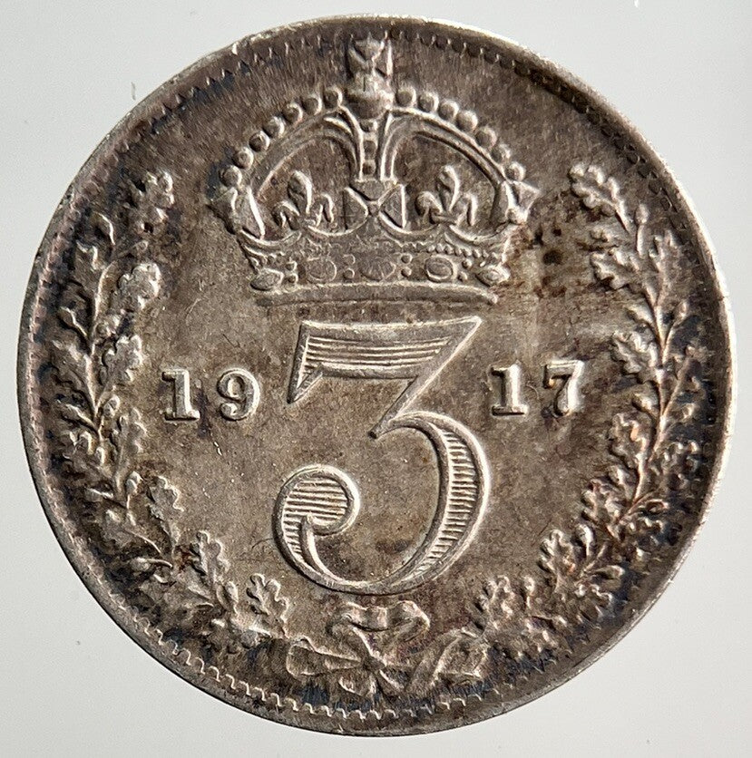 1917 George V Threepence Silver Coin | Very High Grade | a3224