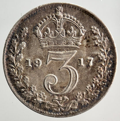 1917 George V Threepence Silver Coin | Very High Grade | a3224