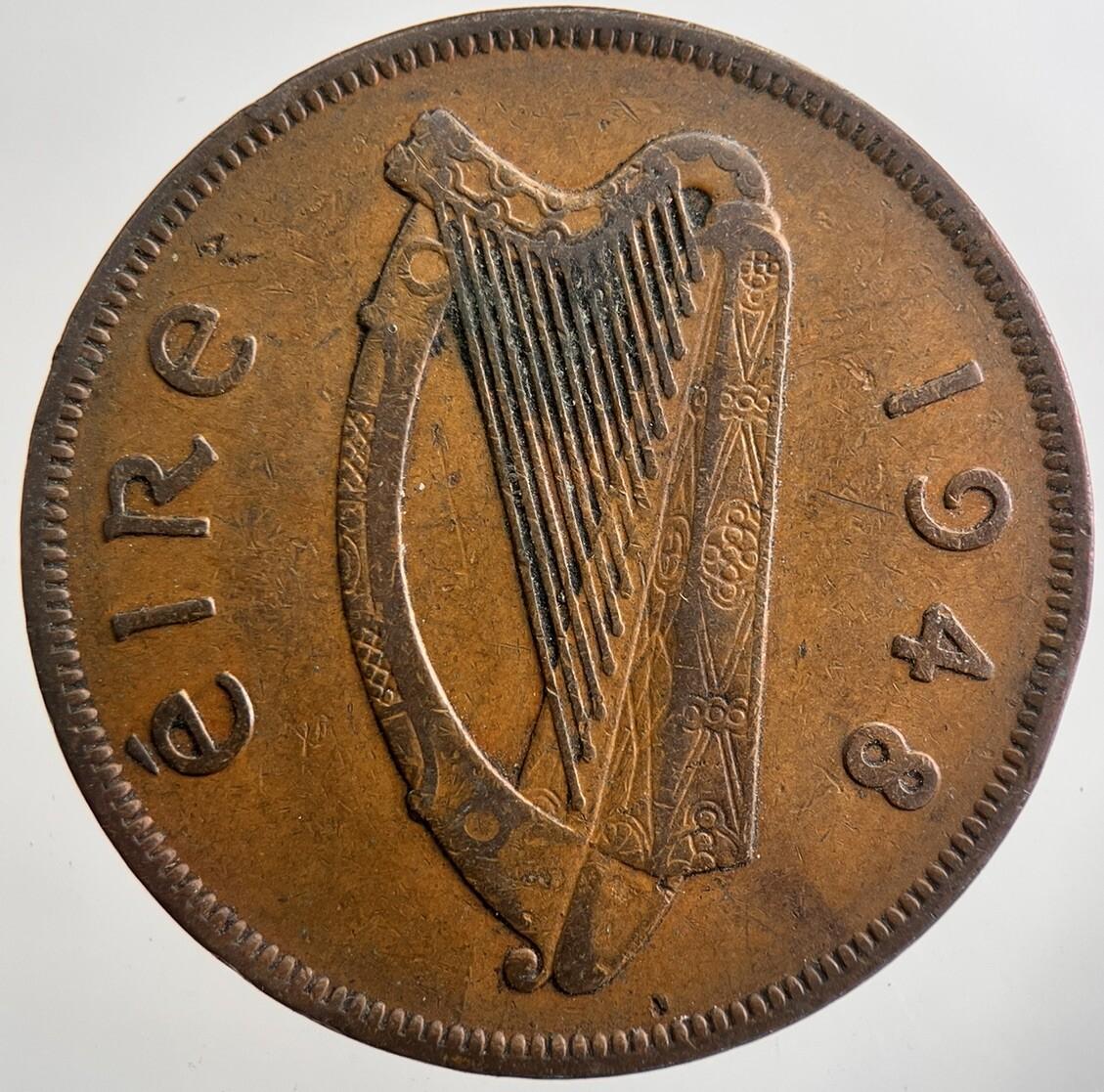1948 Irish Penny Coin | Fine Collectable Grade | a7493