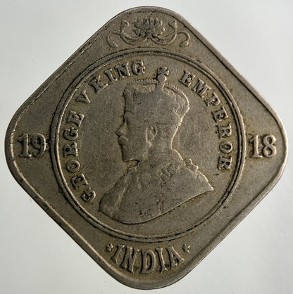 1918 India 2 Annas Coin | Collectable Grade
