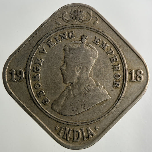 1918 India 2 Annas Coin | Collectable Grade
