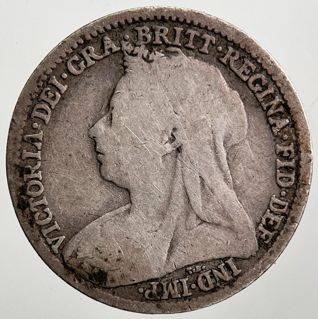 1895 Veiled Head Victoria Threepence Silver Coin | Collectable Grade | a920