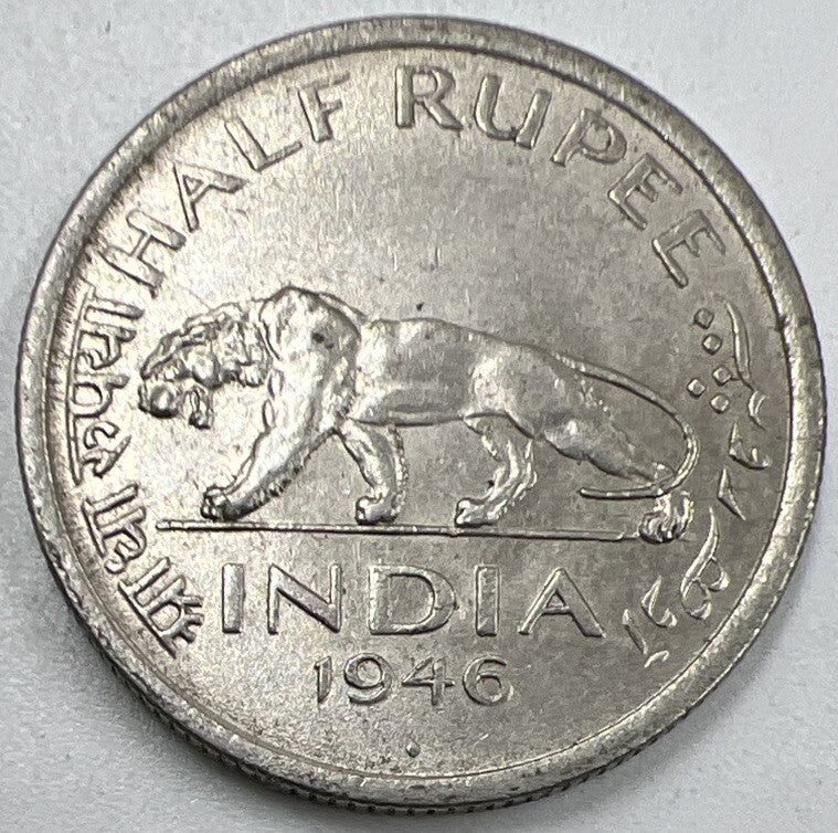 1947 India Half Rupee Coin | Fine Collectable Grade