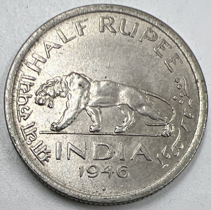 1947 India Half Rupee Coin | Fine Collectable Grade