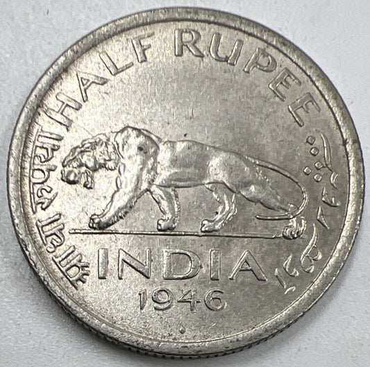 1947 India Half Rupee Coin | Fine Collectable Grade