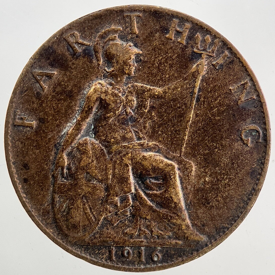 1916 George V Farthing Coin | Fine Collectable Grade