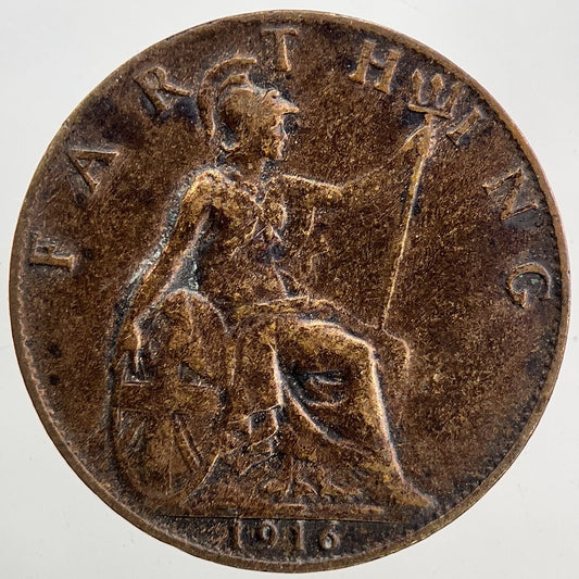 1916 George V Farthing Coin | Fine Collectable Grade