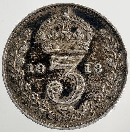 1913 George V Threepence Silver Coin | Fine Collectable Grade | a6118