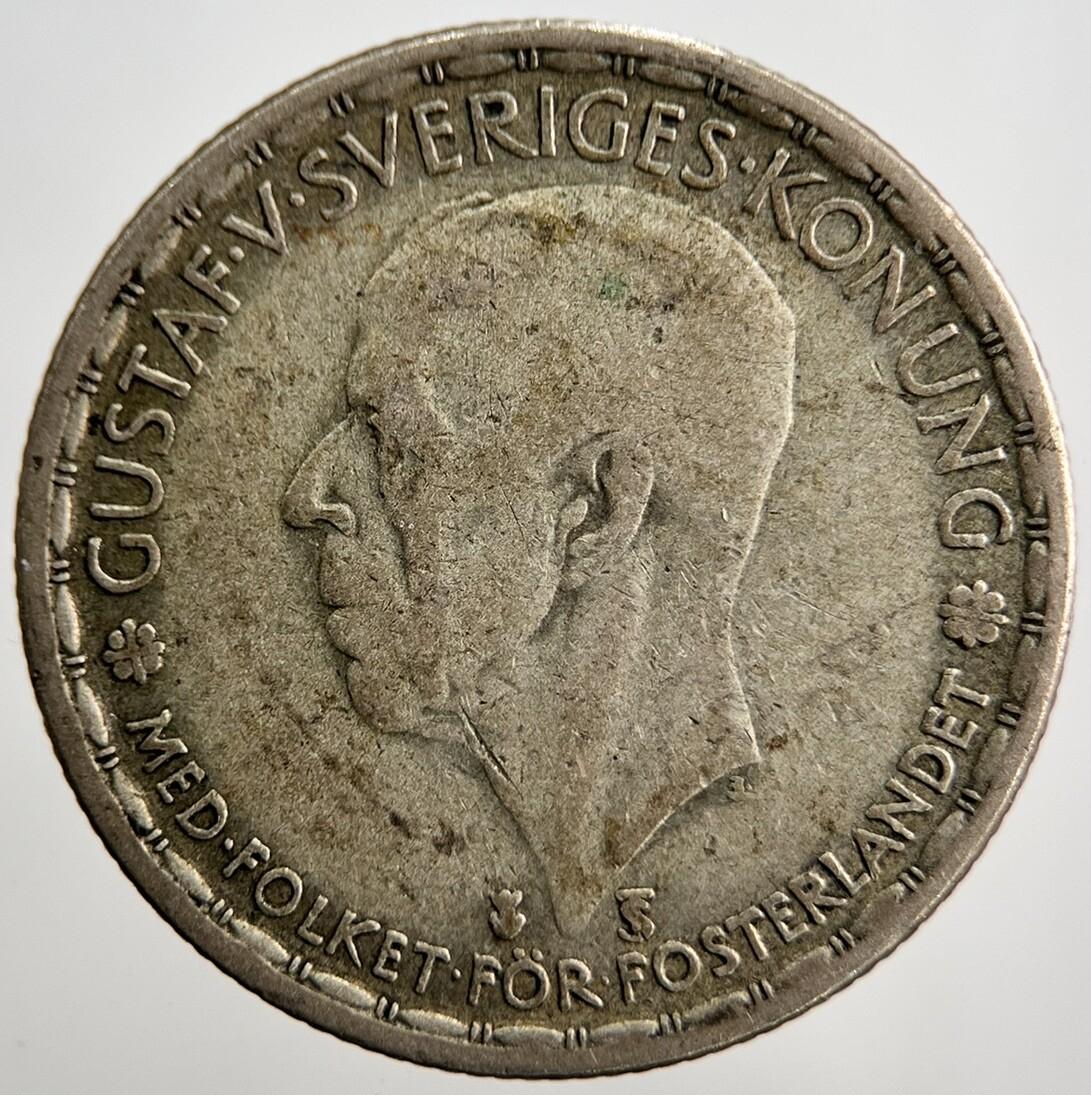 1948 Sweden 1 One Krona Silver Coin | Fine Collectable Grade | a2174