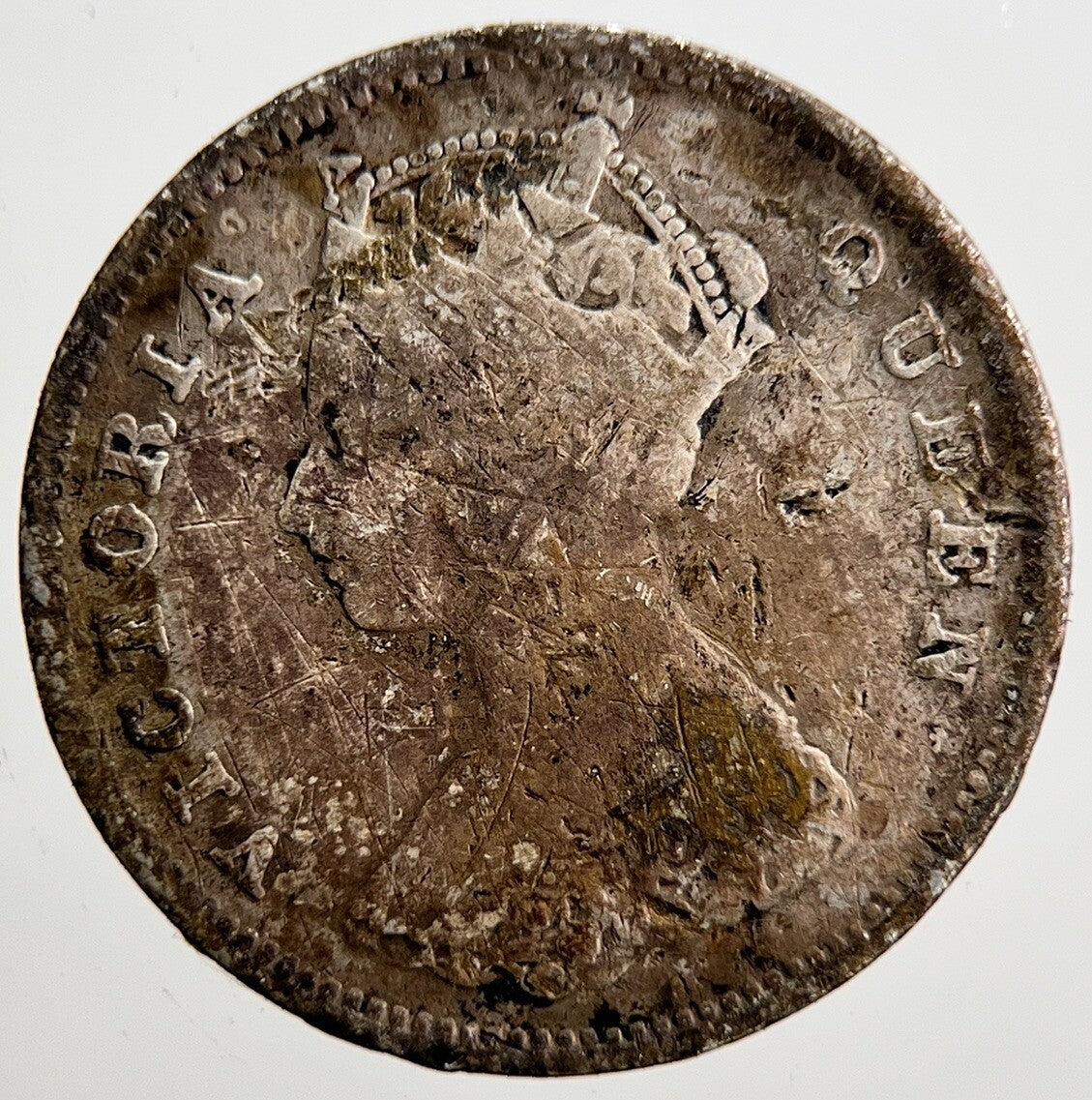 1900 Hong Kong 10 Cents Silver Coin | Fair Grade | a2413