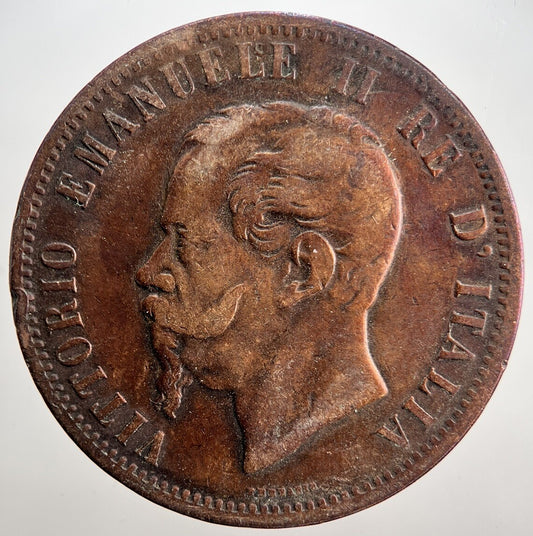 1866-M Italy 10 Centesimi Coin | Fine Collectable Grade