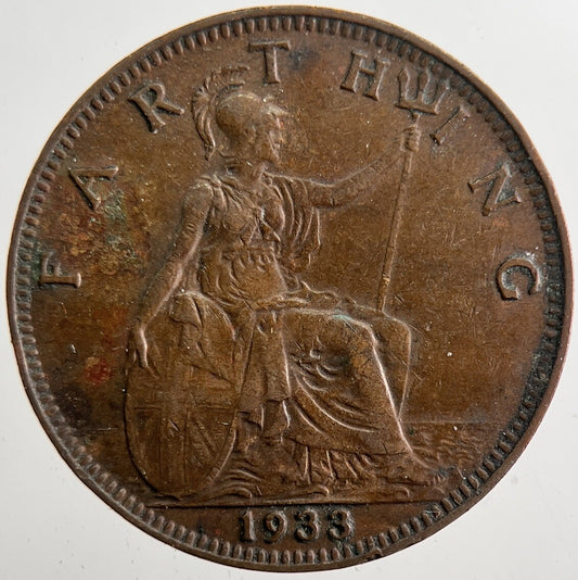 1933 George V Farthing Coin | Very High Grade | a7385
