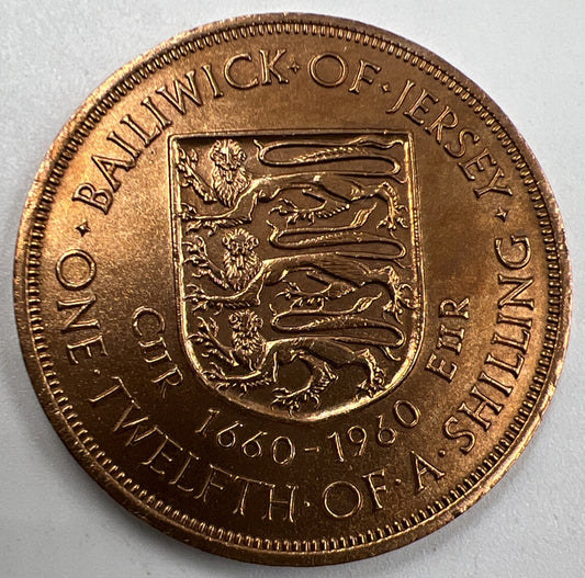 1960 Jersey 1/12 Shilling Coin | Very High Grade | a393