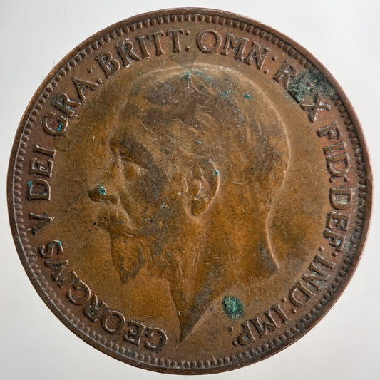 1927 George V One Penny British Coin | Fine Collectable Grade