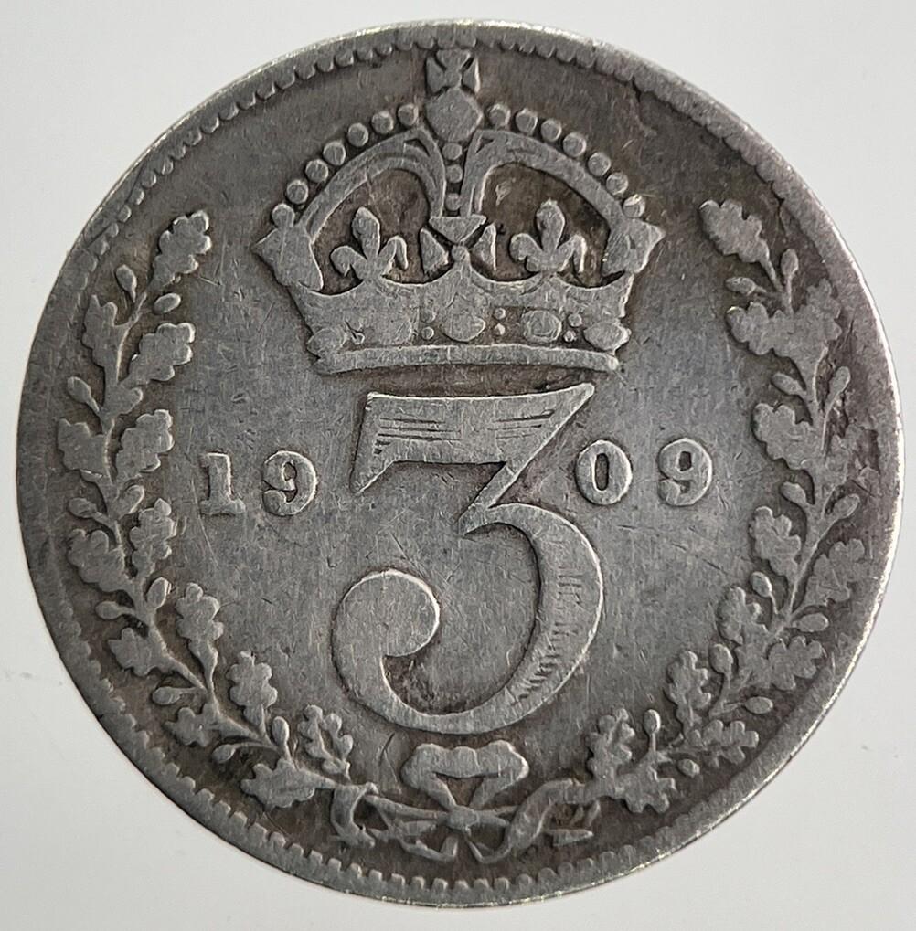 1909 Edward VII Threepence Silver Coin | Collectable Grade | a9820