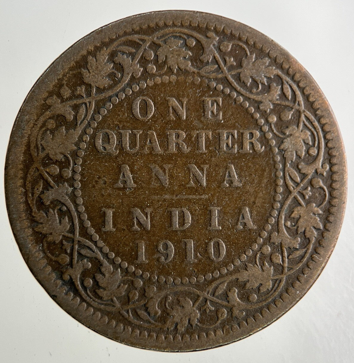 1910 India 1/4 Quarter Anna Coin | Collectable Grade