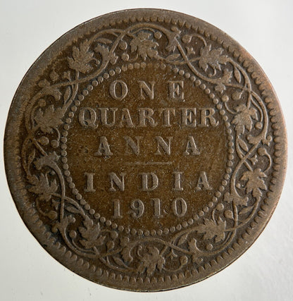 1910 India 1/4 Quarter Anna Coin | Collectable Grade