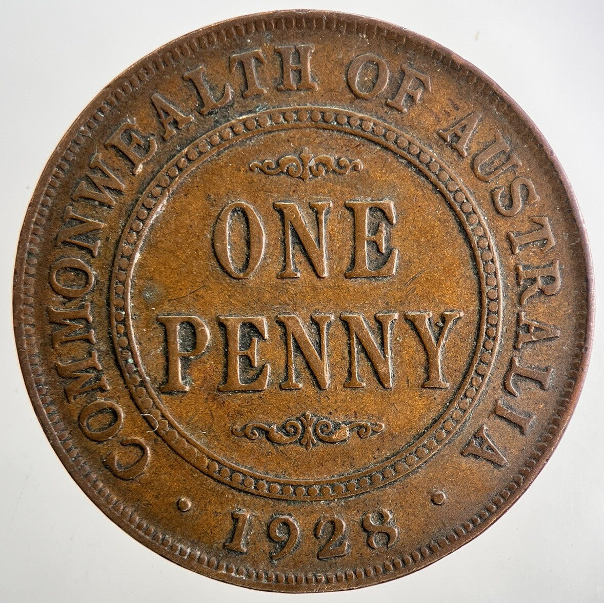 1928 Australia One Penny Coin | Fine Collectable Grade | a9473