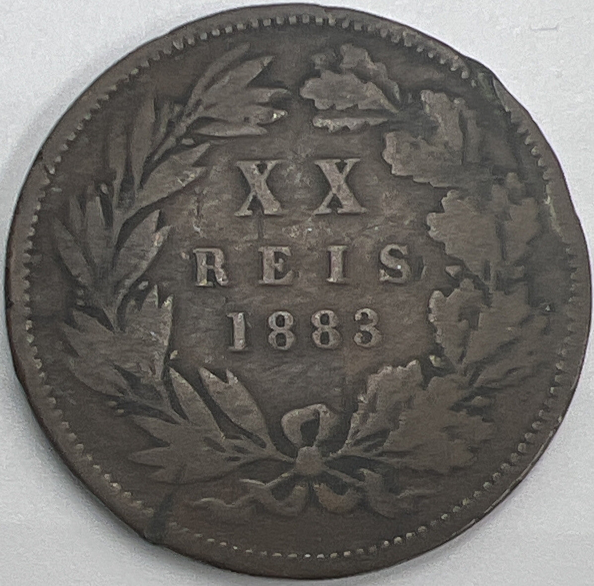 1883 Portugal XX Reis Coin | Fair Grade | a526