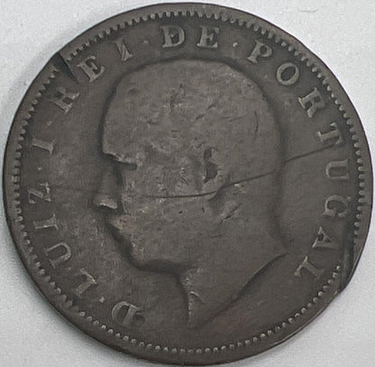 1883 Portugal XX Reis Coin | Fair Grade | a526