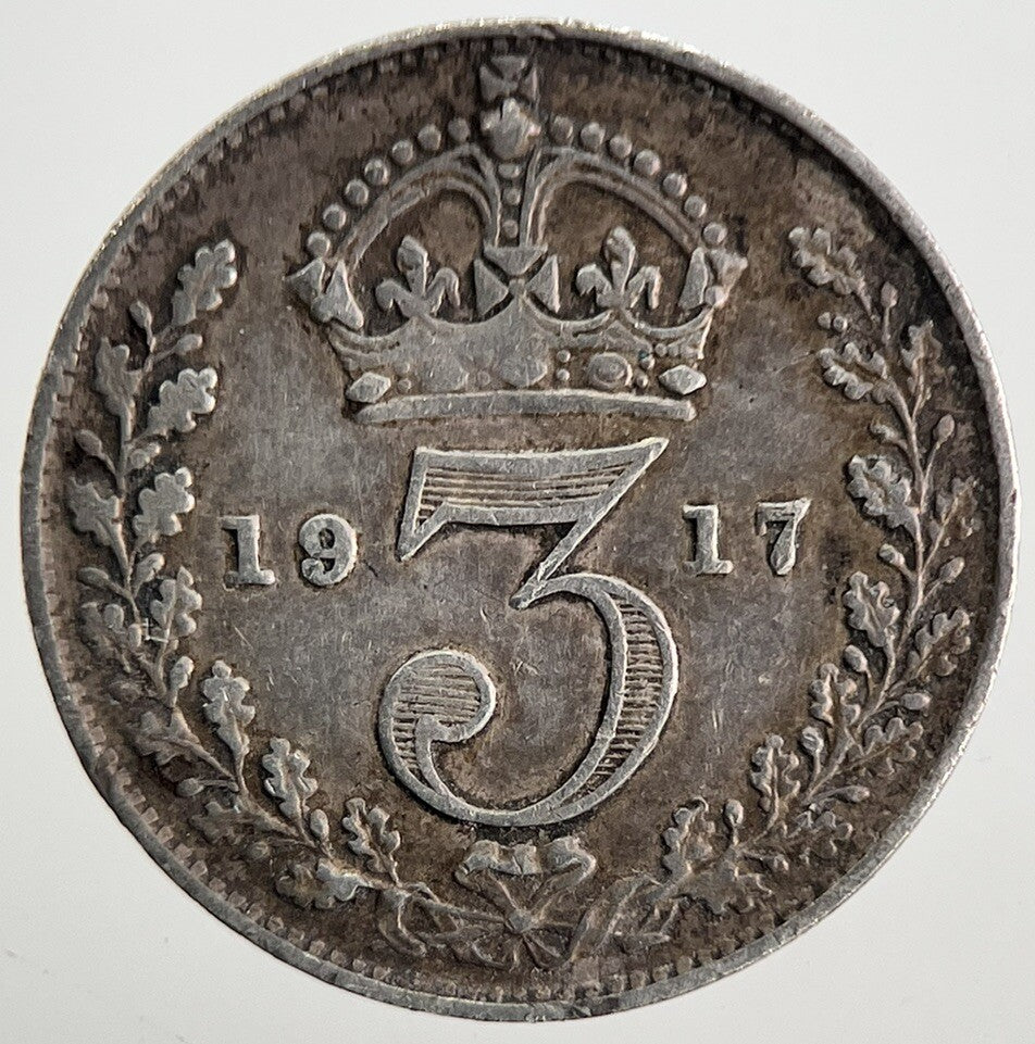 1917 George V Threepence Silver Coin | Fine Collectable Grade | a9822
