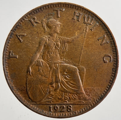 1928 George V Farthing Coin | Very High Grade | a7387