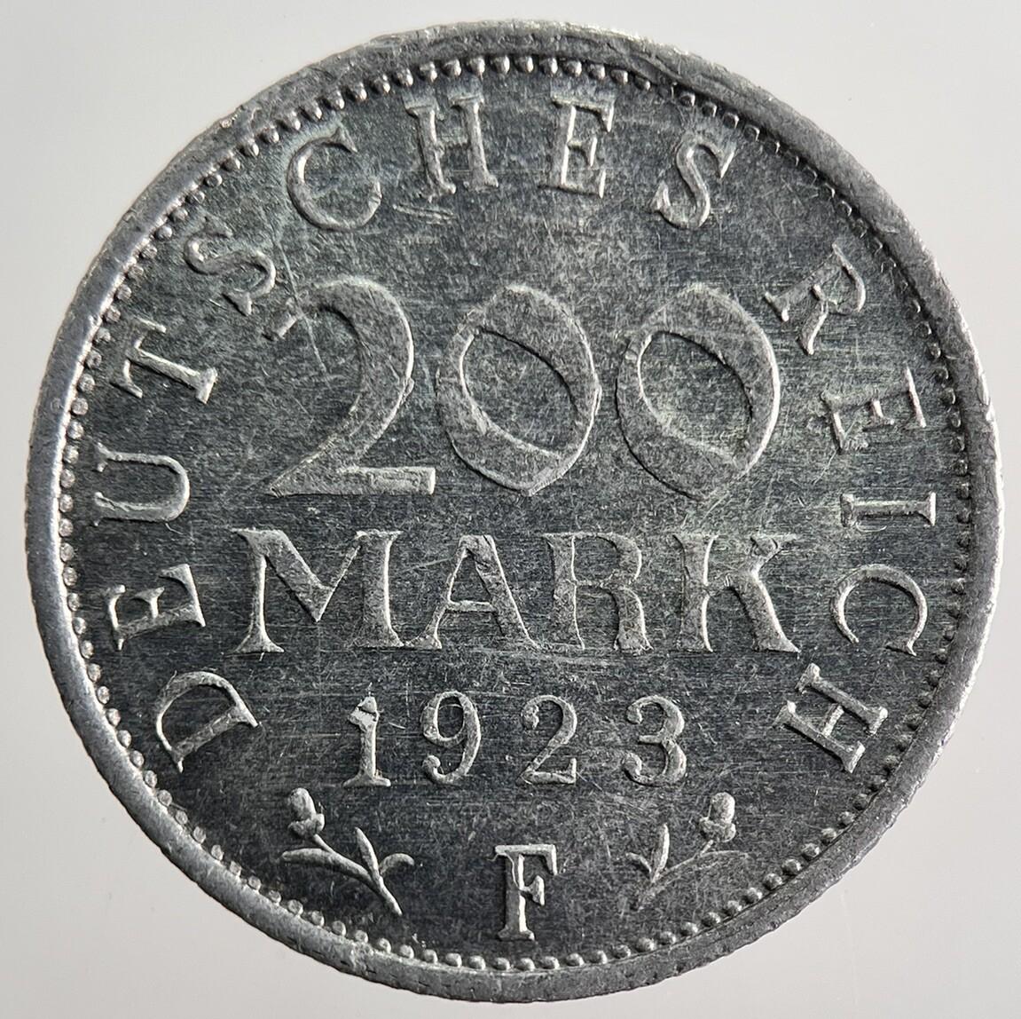 1923-F Germany 200 Mark Coin | Collectable Grade | a1739