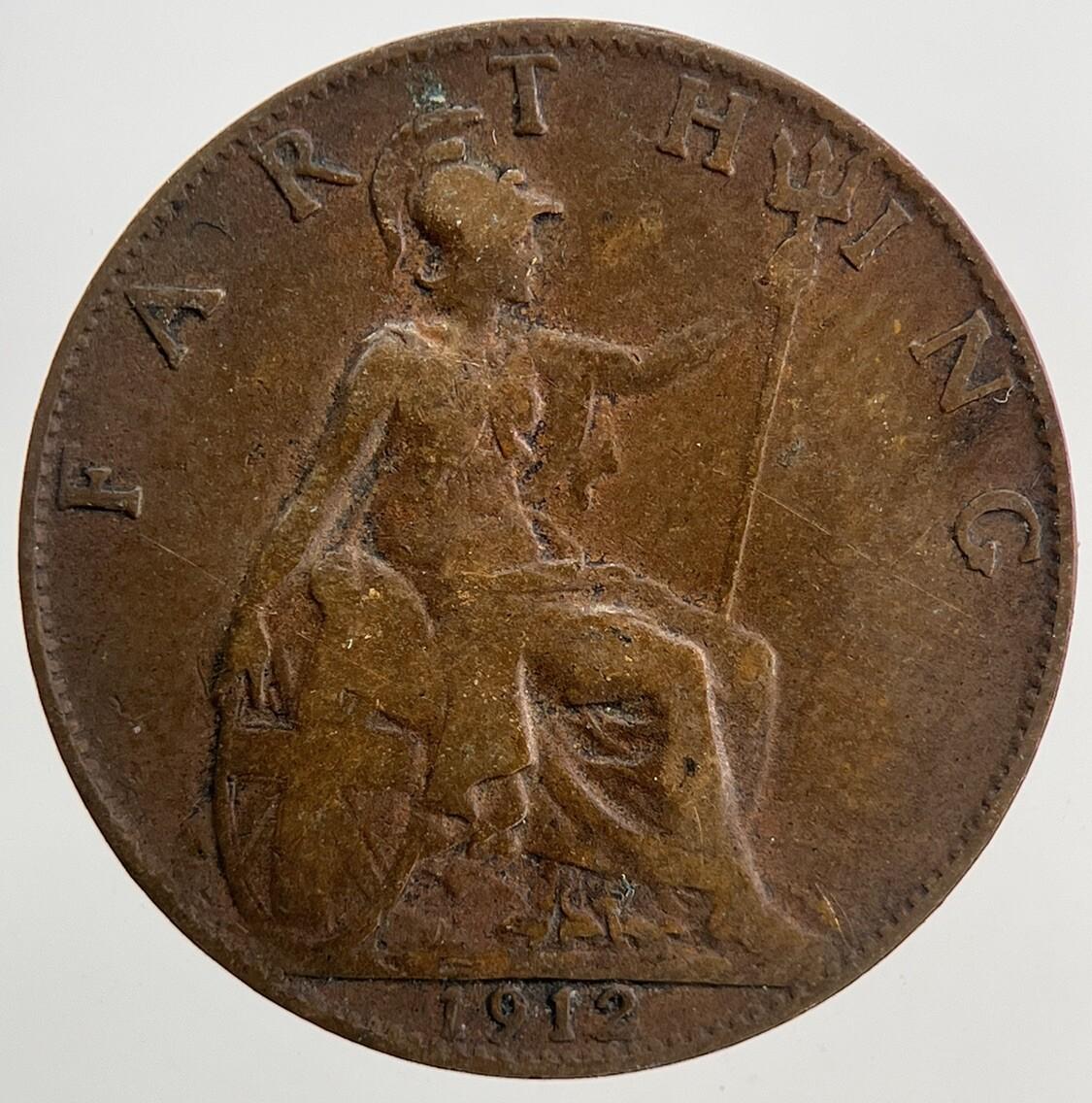 1912 George V Farthing Coin | Fine Collectable Grade