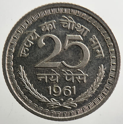 1961 India 25 Paise Coin | Fine Collectable Grade | a3352