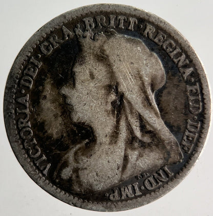 1898 Veiled Head Victoria Threepence Silver Coin | Collectable Grade | a4029